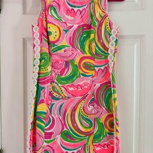 Lilly Pulitzer Colorful Shift Dress with Swirl Pattern